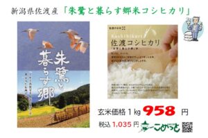 新潟県佐渡産 特別栽培米「朱鷺と暮らす郷米コシヒカリ」入荷しています！