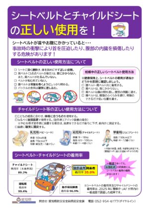 「カチっと100！」シートベルト・チャイルドシート着用徹底強化旬間について